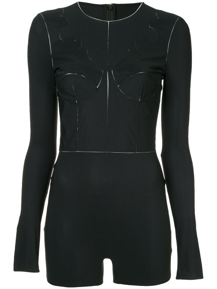 Maison Margiela Long-sleeve Fitted Bodysuit - Black