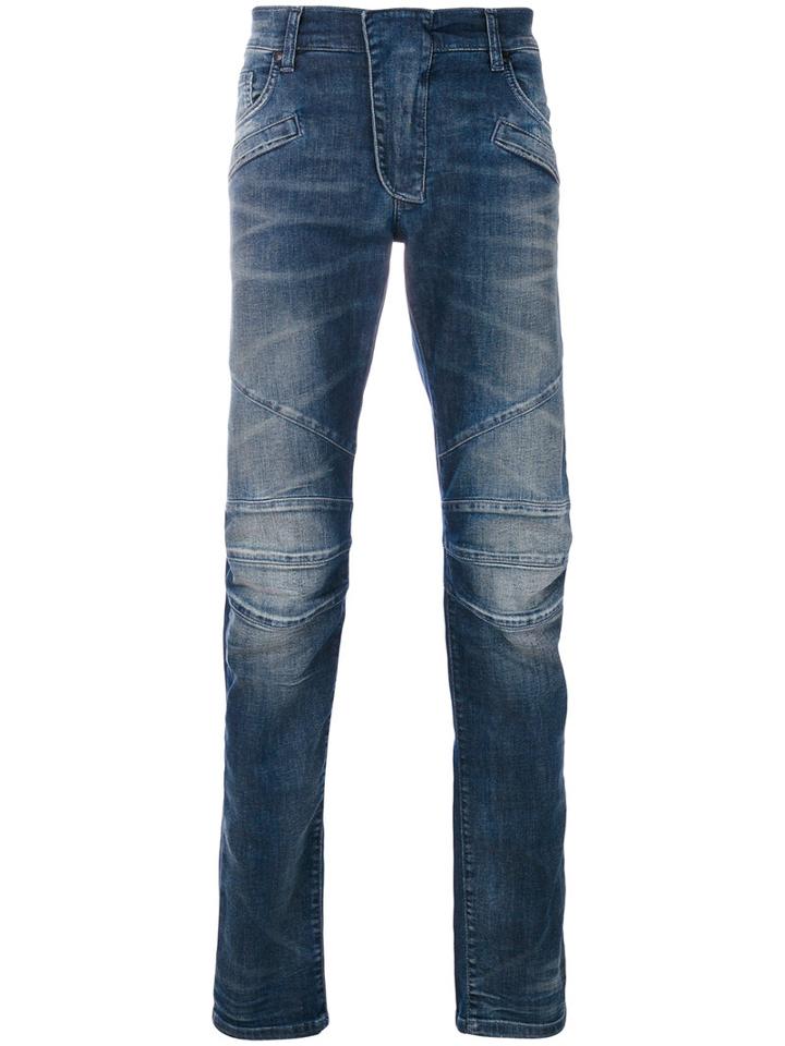Pierre Balmain - Biker Jeans - Men - Cotton/spandex/elastane - 31, Blue, Cotton/spandex/elastane