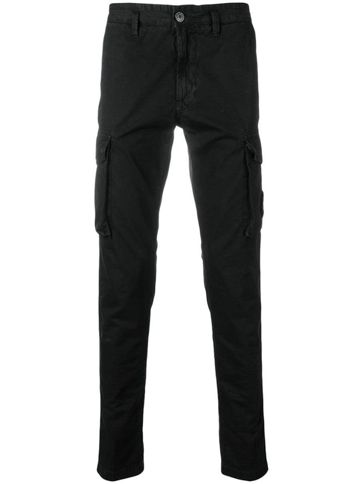 Stone Island Pocket Detailed Trousers - Black