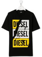 Diesel Kids Teen Tjustzc Over T-shirt - Black