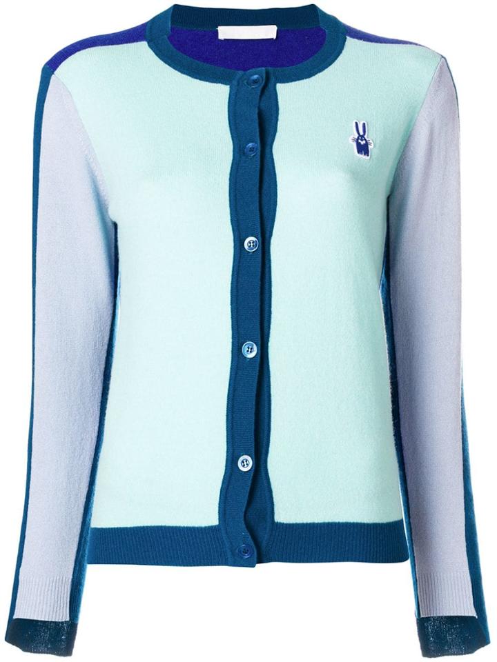 Peter Jensen Colourblock Cardigan - Blue