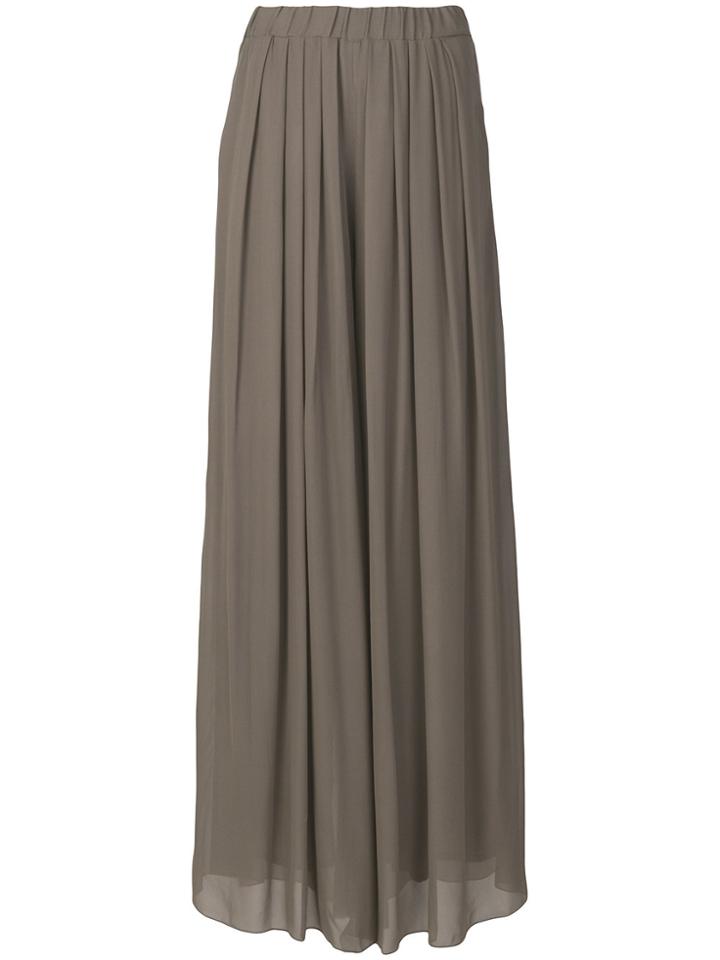 Pierantoniogaspari Wide Leg Pleat Trousers - Grey