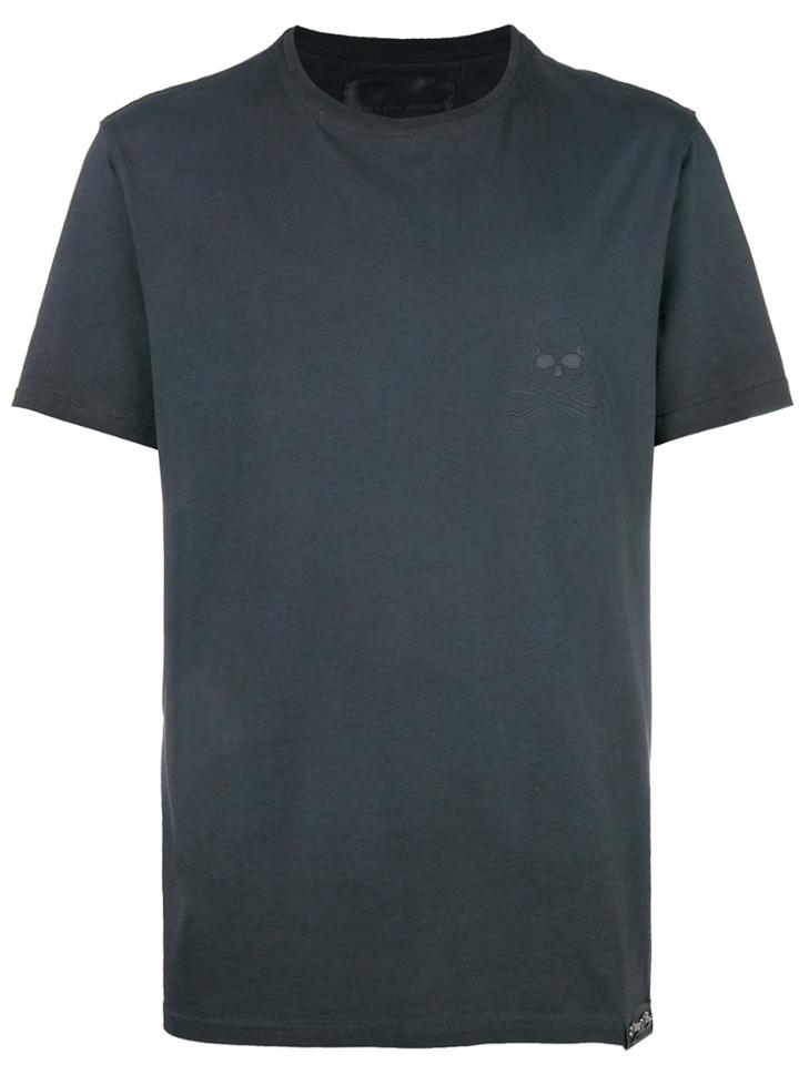 Philipp Plein Skull Embroidered T-shirt - Black