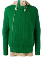 Sacai - Layered Jacket - Men - Cotton/acrylic - Ii, Green, Cotton/acrylic