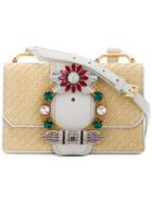 Miu Miu Embellished Shoulder Bag - Nude & Neutrals