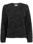 Ymc Animal Pattern Shearling Sweater - Grey