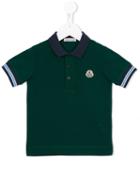 Moncler Kids Embroidered Logo Polo Shirt, Boy's, Size: 6 Yrs, Green