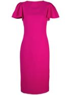 Brandon Maxwell Plain Short Sleeved Dress - Pink