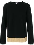 Comme Des Garçons Shirt Contrast Hem Knitted Sweater - Black