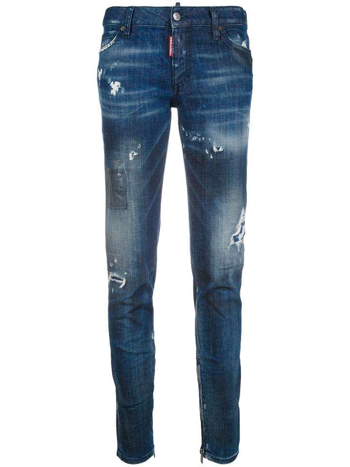 Dsquared2 Distressed Skinny Jeans - Blue