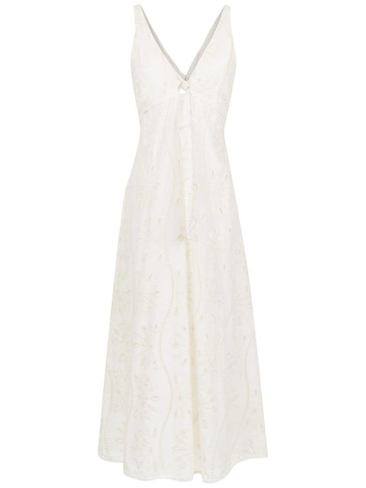 Alcaçuz Long Lace Dress - White