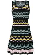 M Missoni Woven Wave Pattern Dress - Black