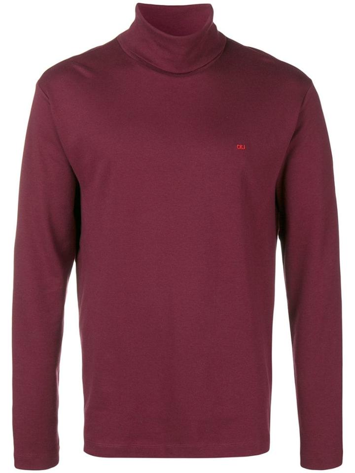 Calvin Klein Jeans Roll Neck Sweater - Red