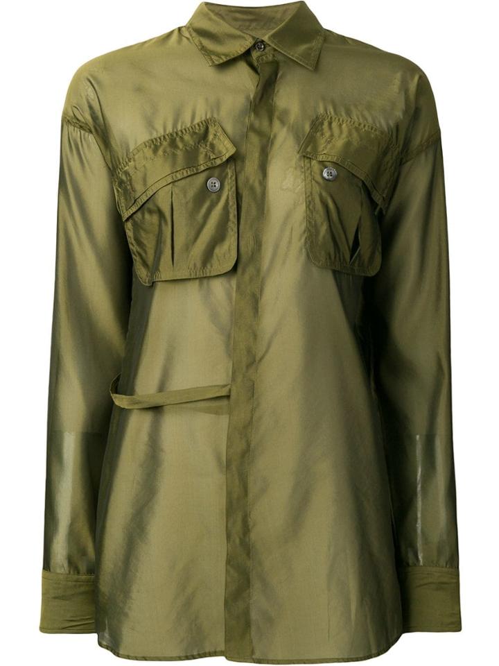 Dsquared2 Poplin Wrap Shirt - Green