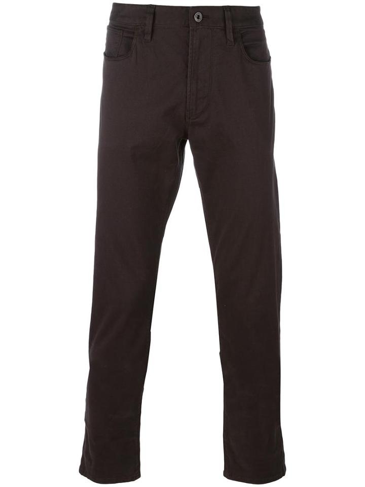 Armani Jeans Five Pocket Chinos, Men's, Size: 40, Brown, Cotton/spandex/elastane
