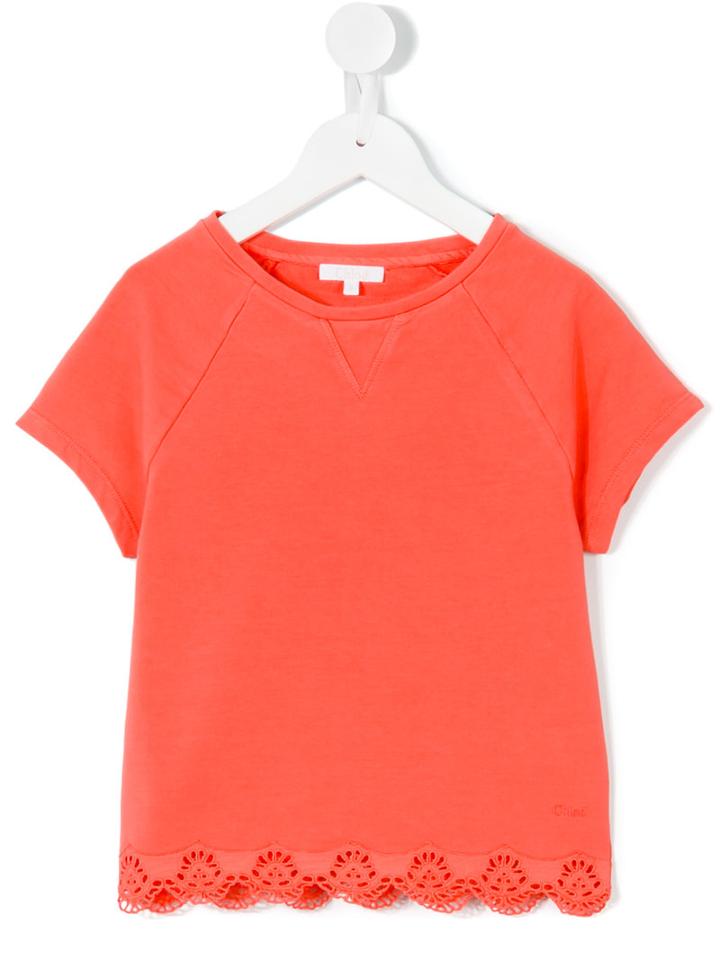 Chloé Kids Short-sleeved T-shirt, Toddler Girl's, Size: 4 Yrs, Yellow/orange