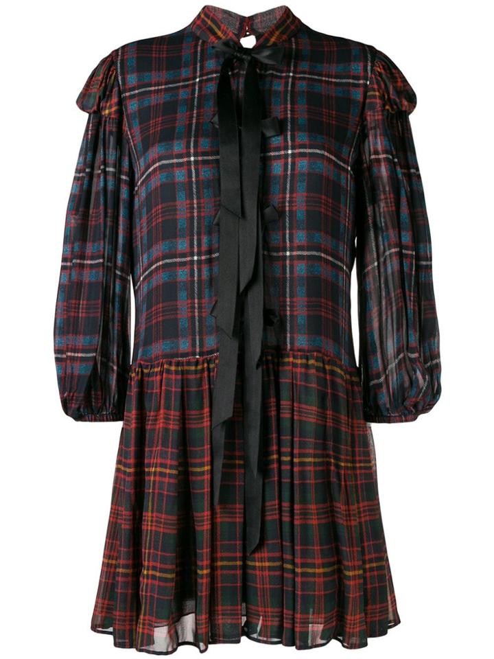 Philosophy Di Lorenzo Serafini Tartan Mini Dress - Black
