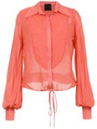 Andrea Bogosian Embellished Silk Shirt - Yellow