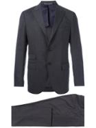 Eleventy Fitted Two Piece Suit, Men's, Size: 54, Grey, Silk/spandex/elastane/viscose/wool