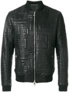 Versace Collection Quilted Bomber Jacket - Black