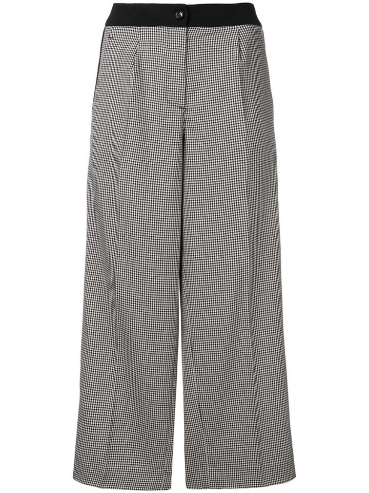 Liu Jo Houndstooth Trousers - Black