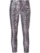 Haider Ackermann Metallic Cropped Skinny Trousers