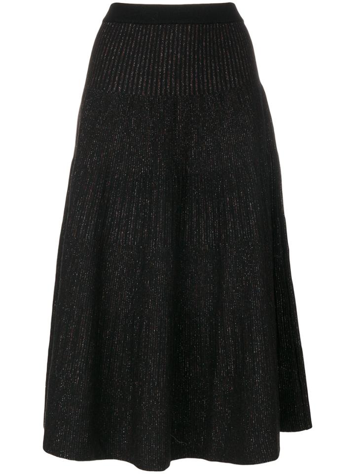 Antonio Marras Ribbed Pleated Skirt - Black