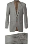 Canali Two-piece Plaid Suit, Men's, Size: 56, Nude/neutrals, Cupro/wool