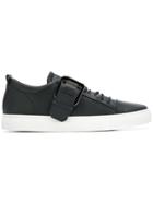 Lanvin Buckled Low-top Sneakers - Black