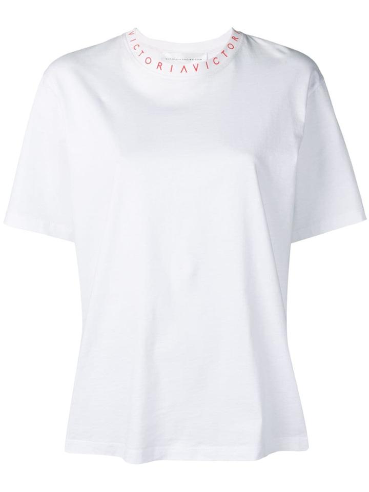 Victoria Victoria Beckham Logo T-shirt - White
