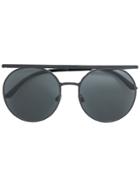 Giorgio Armani Runway Round Sunglasses - Black