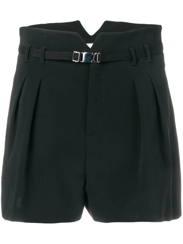 Red Valentino Pleated Tailored Shorts - Black