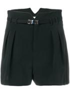 Red Valentino Pleated Tailored Shorts - Black