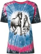 Baja East Horses Print T-shirt, Women's, Size: 0, Blue, Supima Cotton