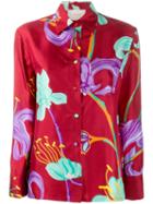 La Doublej X Mantero Boy Floral Print Shirt - Red