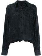 Isabel Marant Cropped Corduroy Button-up Shirt - Black