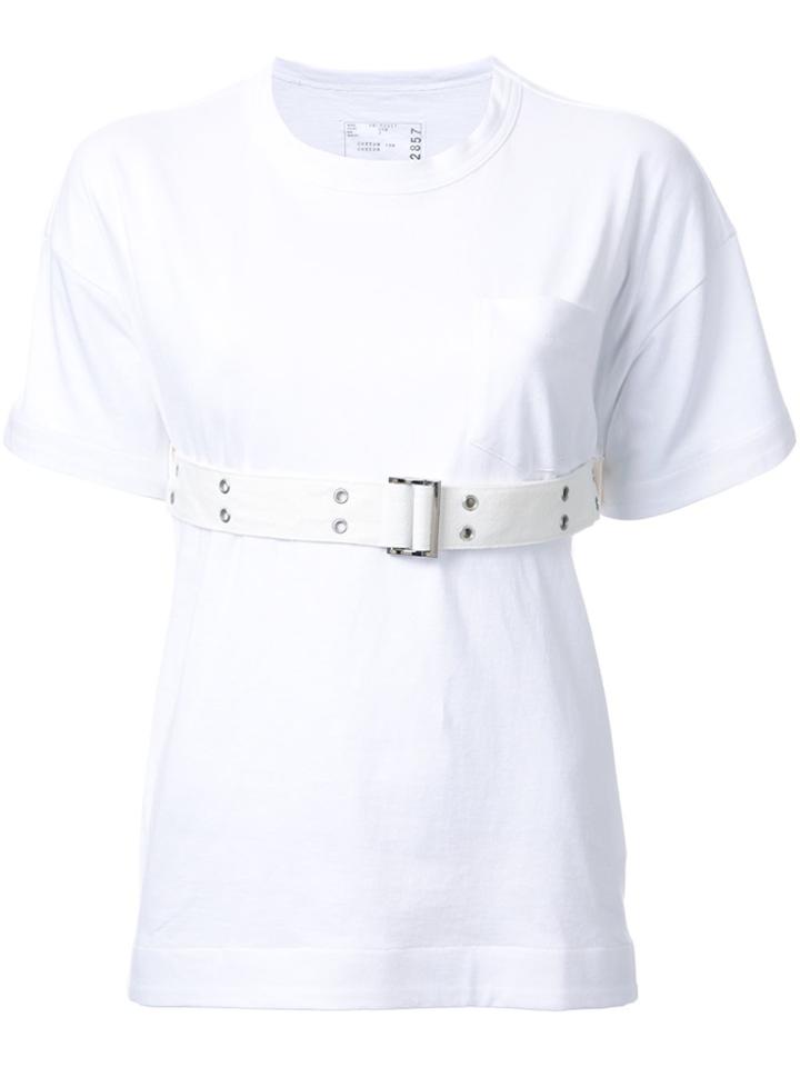 Sacai Belted T-shirt - White