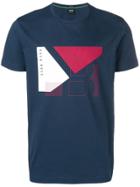 Boss Hugo Boss Logo Print Crew Neck T-shirt - Blue