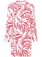 Msgm Abstract Print Short Dress - Red