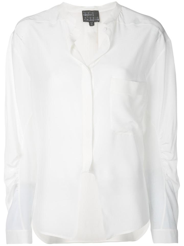Roberta Furlanetto Gathered Sleeve Shirt - White
