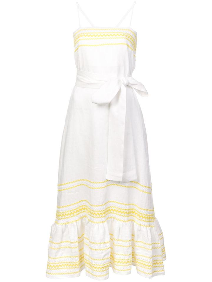 Lisa Marie Fernandez Long Belted Dress - White