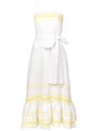 Lisa Marie Fernandez Long Belted Dress - White