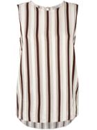 Brunello Cucinelli - Striped Tank Top - Women - Silk - S, Nude/neutrals, Silk