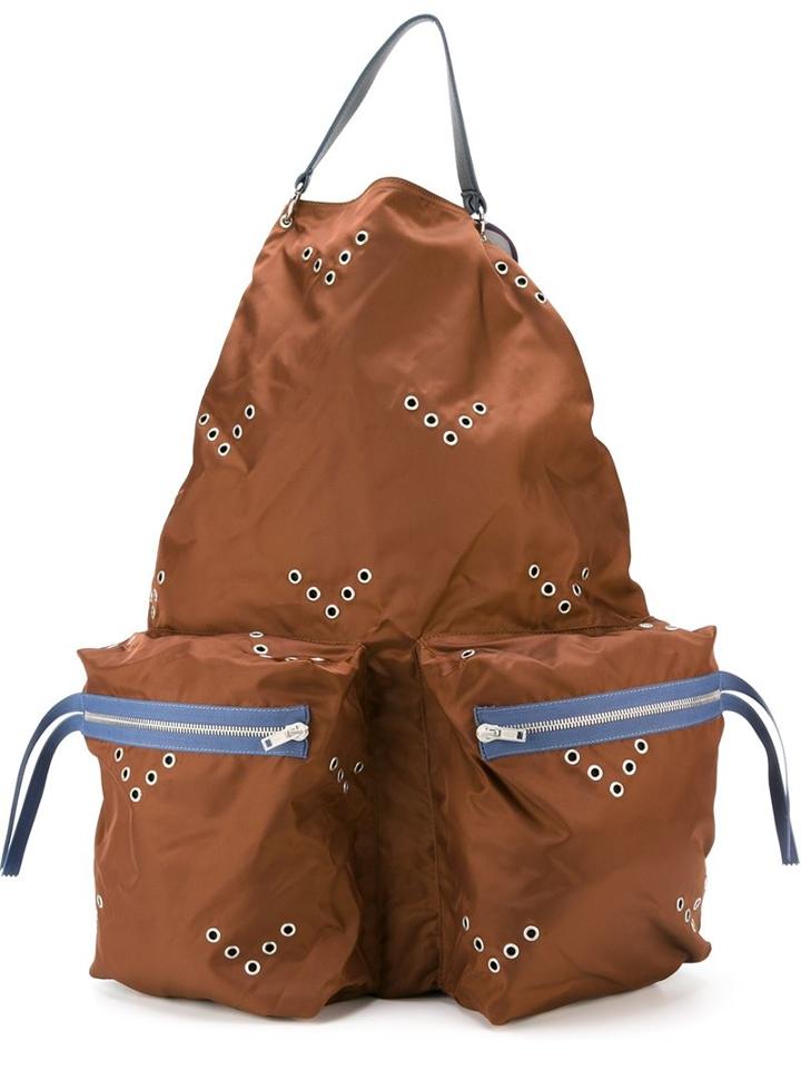 Raf Simons Eyelet And Chain Detail Backpack