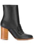 Loewe Brogue Detail Ankle Boots - Black