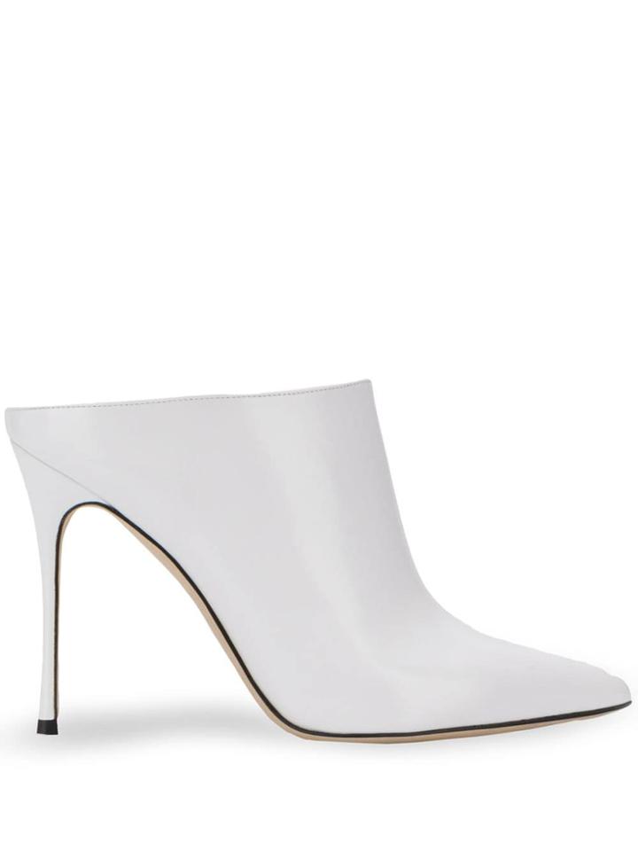 Sergio Rossi Godiva Pointed Mules - White