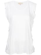 Michael Michael Kors Ruffle Sleeveless T-shirt - White