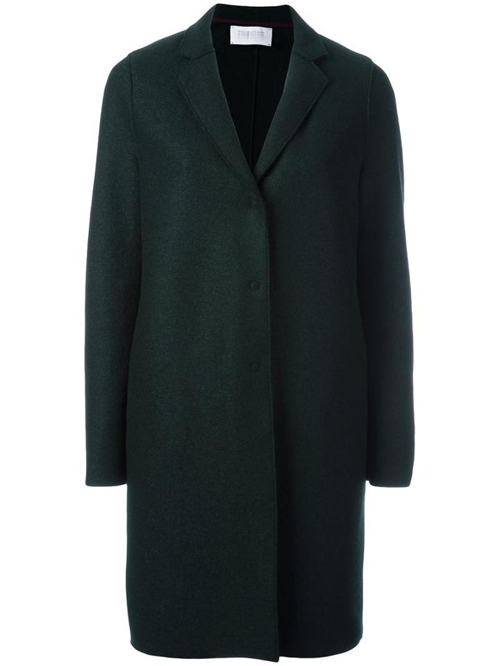 Harris Wharf London Concealed Fastening Coat, Women's, Size: 46, Green, Virgin Wool