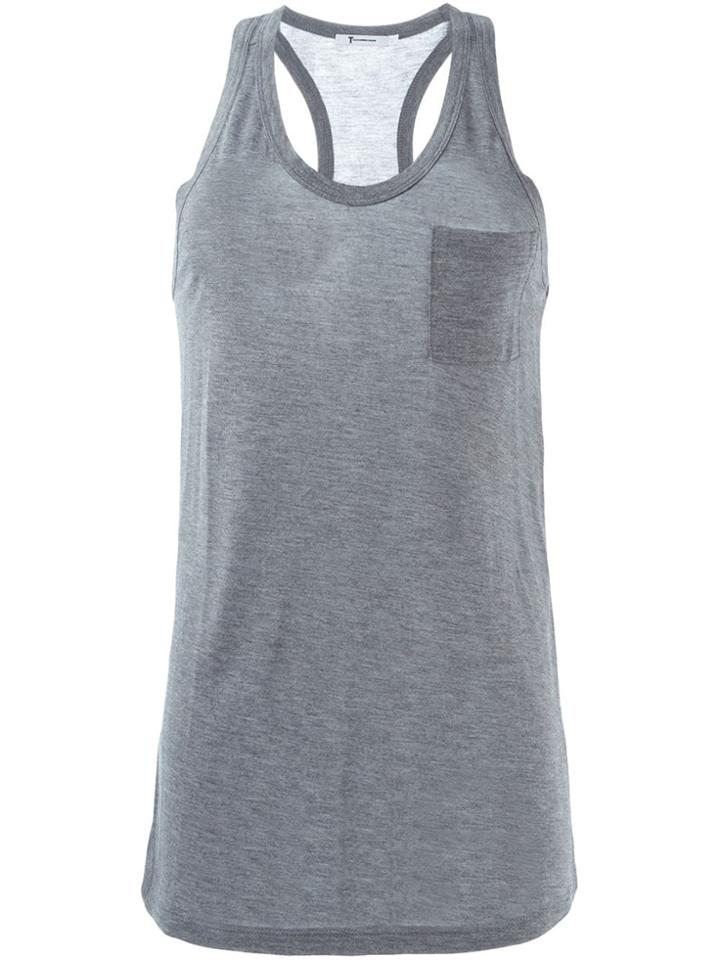 T By Alexander Wang Chest Pocket Tank Top - Grey