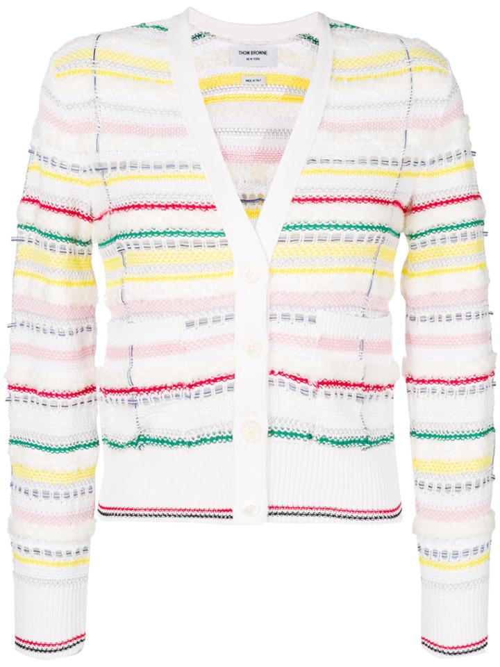Thom Browne Layered Striped Cardigan - White